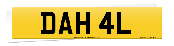 Registration number DAH 4L